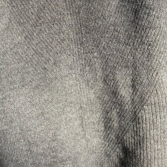 Sweet Romeo Gray Sweater Abstract Ribbed Turtleneck Tunic Sweater Size M - Picture 6 of 9